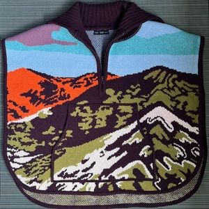 *worn once* IKVO landscape poncho (EU 32-34)